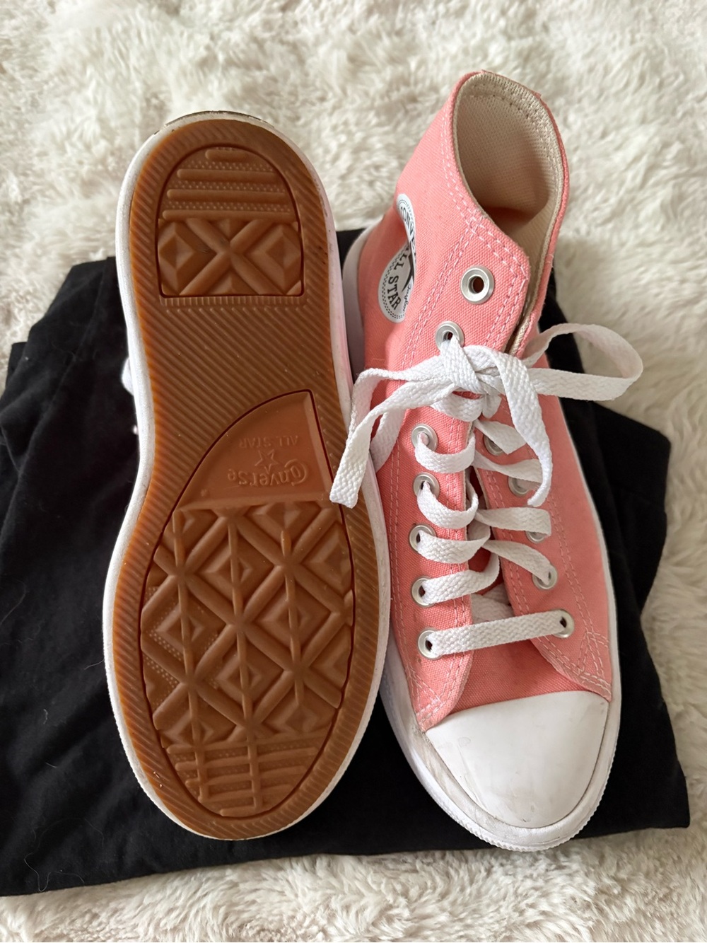 Converse Pink High Top Platform Canvas Sneakers - Picture 5 of 5